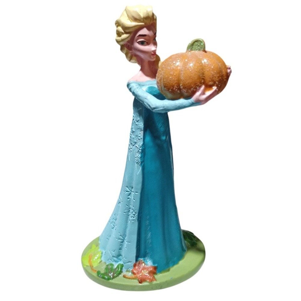 Disney Frozen Elsa With Pumpkin Figurine 5" Halloween PolyResin